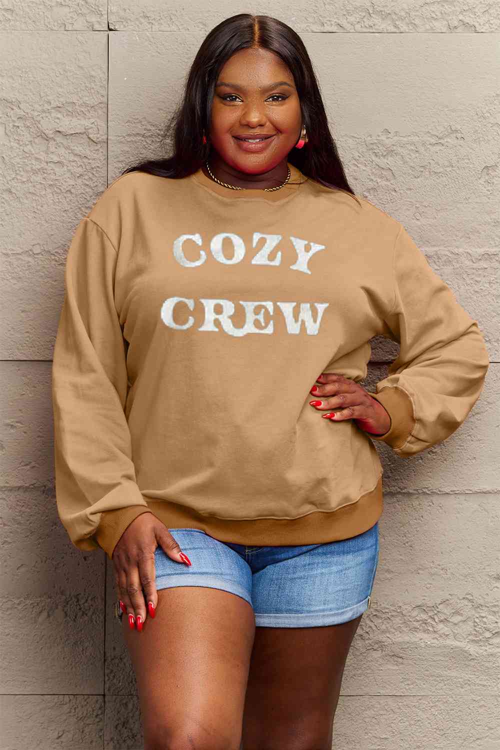 Simply Love Full Size COZY GREW Graphic Sweatshirt
