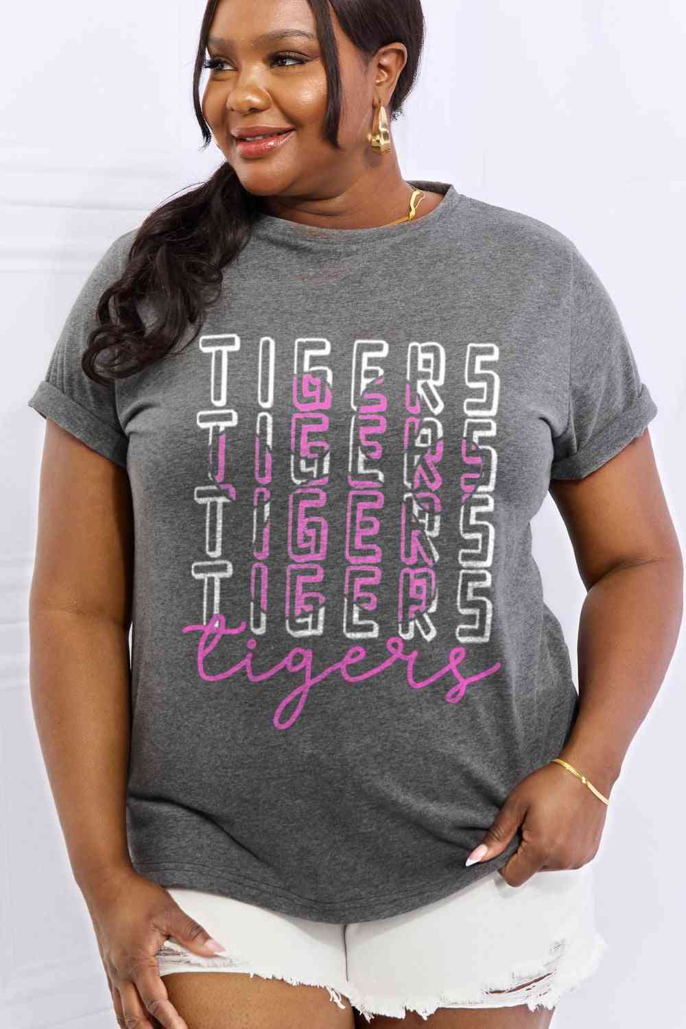 Simply Love Full Size TIGERS Graphic Cotton Tee