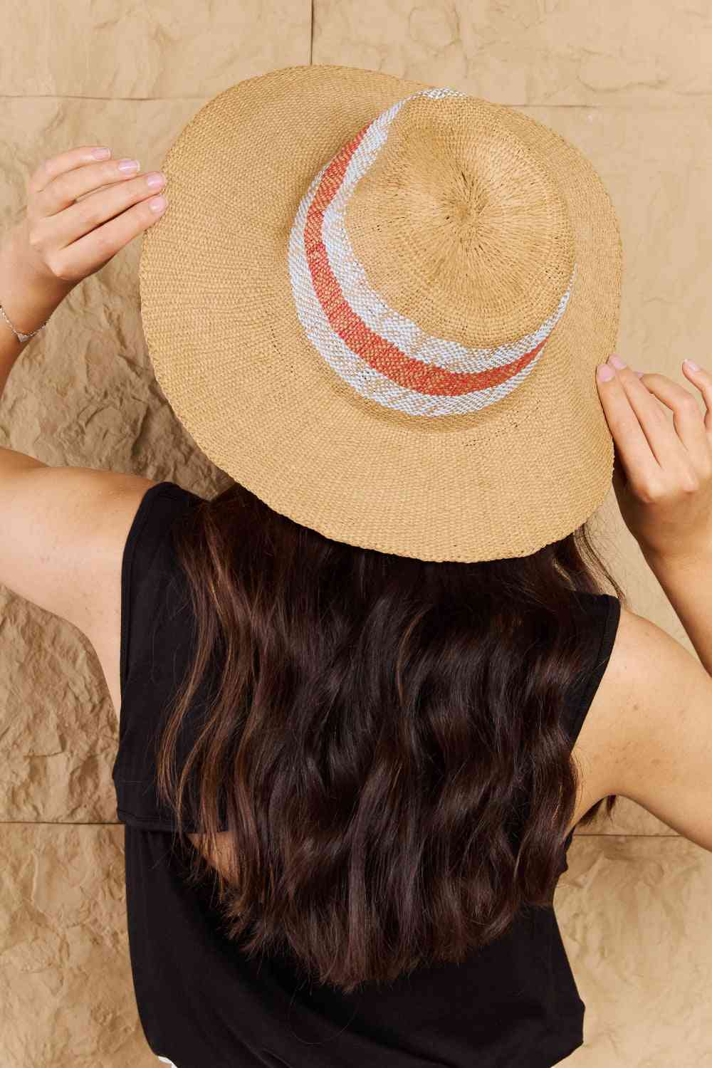 Fame Protect Me Vivid Glow Straw Sun Hat