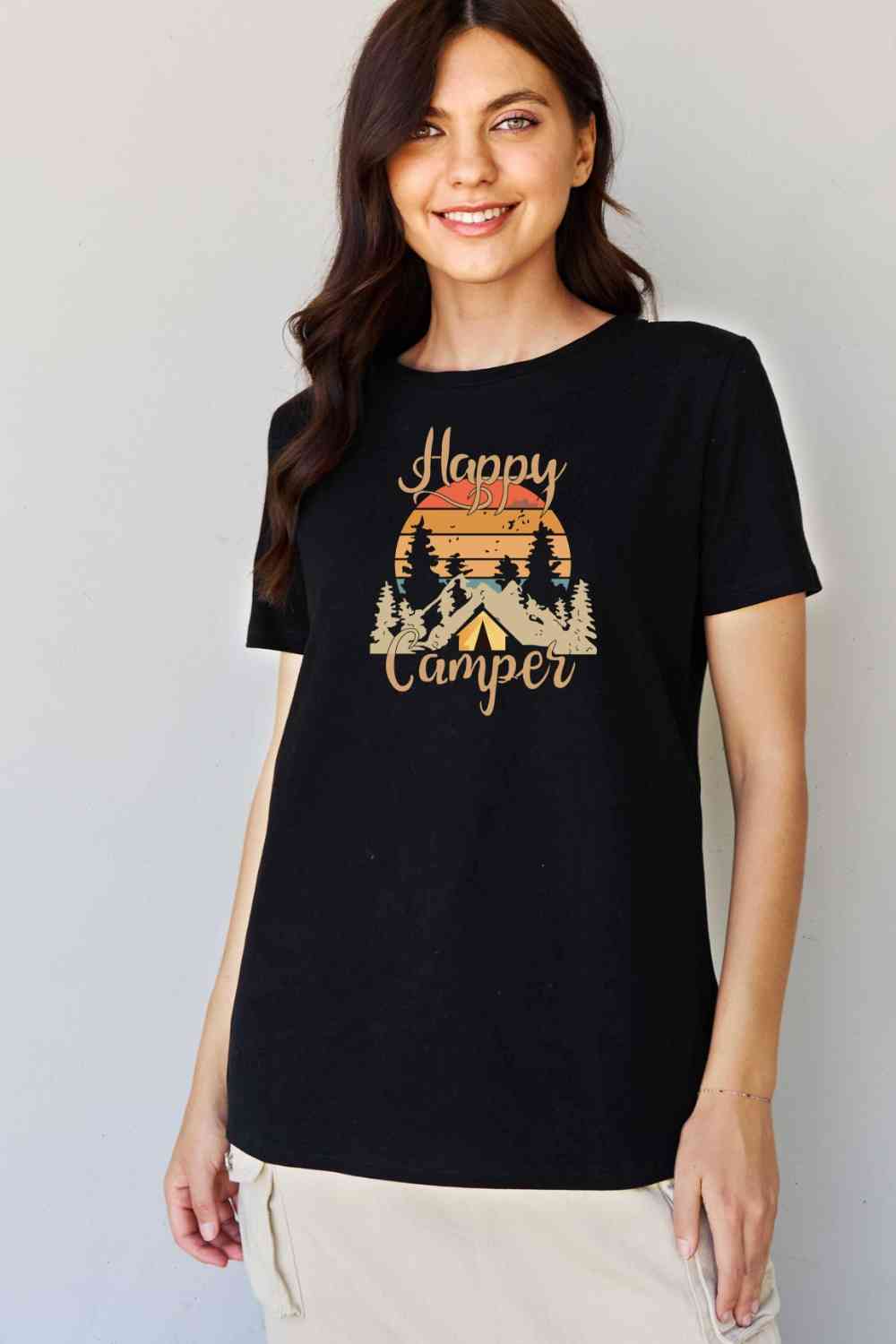 Simply Love Full Size HAPPY CAMPER Graphic T-Shirt