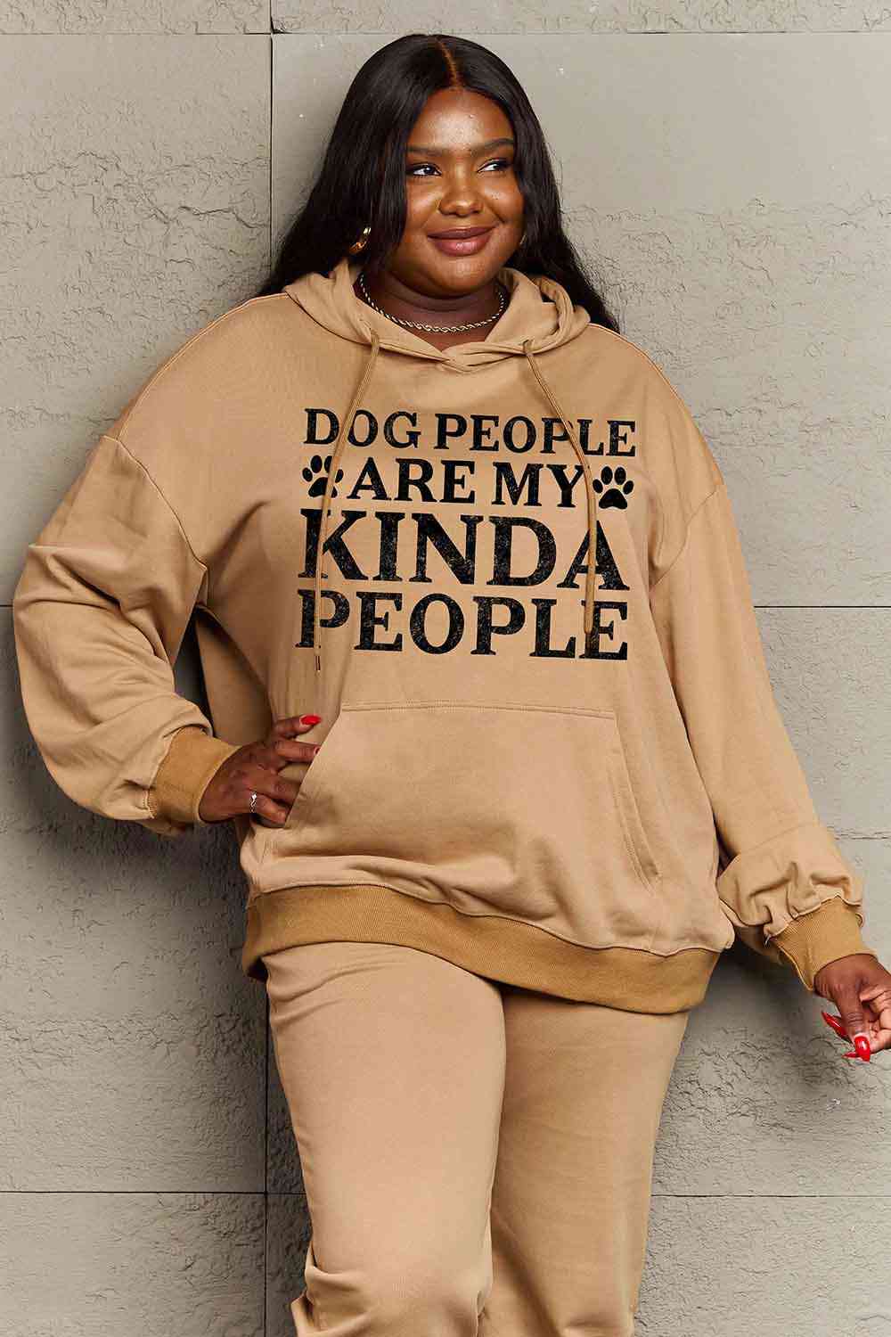 Simply Love Simply Love Full Size Dog Paw Slogan Graphic Hoodie